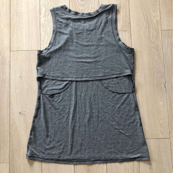 Lululemon Cutout Back Tank Top in Grey - Picture 1 of 8